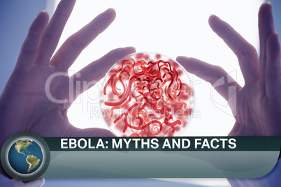 Ebola news flash with medical imagery