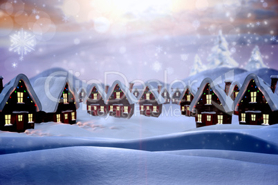 Composite image of cute christmas village