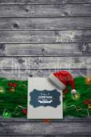 Composite image of fir branch christmas decoration garland