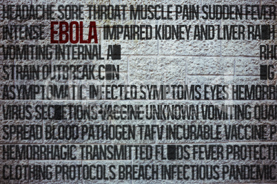 Composite image of ebola word cluster Composite image of ebola word cluster