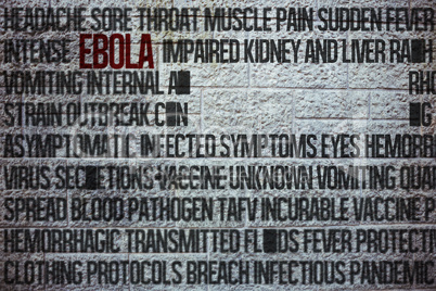 Composite image of ebola word cluster