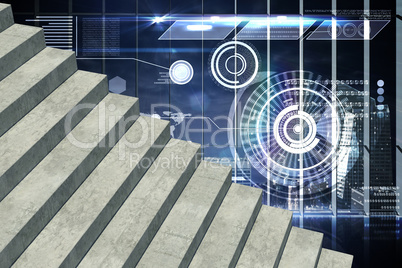 Composite image of grey steps