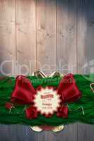 Composite image of fir branch christmas decoration garland