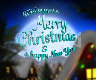 Composite image of merry christmas message