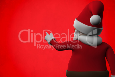 Composite image of cute cartoon santa claus