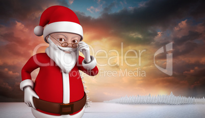 Cute cartoon santa claus