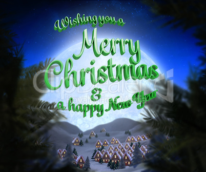 Composite image of merry christmas message