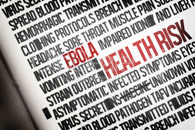 Digitally generated ebola word cluster