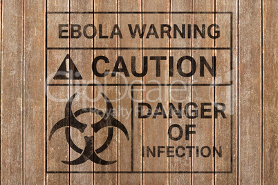 Composite image of ebola virus alert