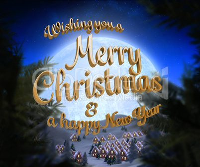 Composite image of merry christmas message