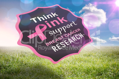 Composite image of breast cancer awareness message