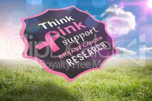 Composite image of breast cancer awareness message