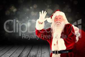 Santa claus waving