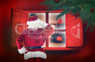 Composite image of santa claus