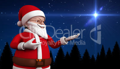 Cute cartoon santa claus