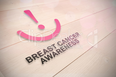 Composite image of breast cancer awareness message