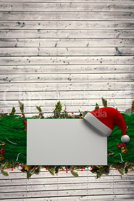 Composite image of fir branch christmas decoration garland