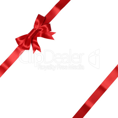 Band mit Schleife auf Karte für Geschenke an Weihnachten oder V