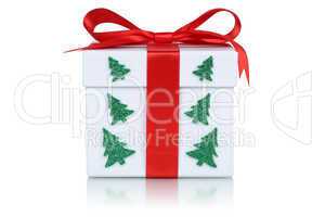 Weihnachtsgeschenk Geschenk an Weihnachten mit Tannenbaum