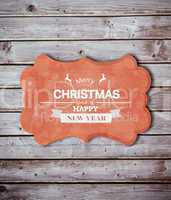 Composite image of banner and logo saying merry christmas