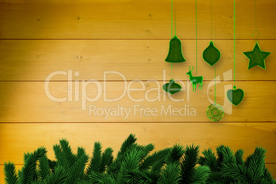 Composite image of digitally generated fir tree branches