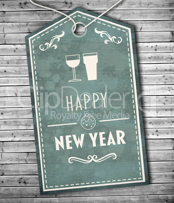 Composite image of banner saying happy new year