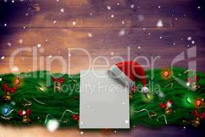 Composite image of fir branch christmas decoration garland