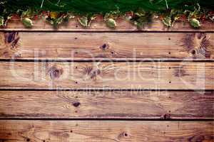 Composite image of fir branch christmas decoration garland