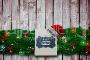 Composite image of fir branch christmas decoration garland