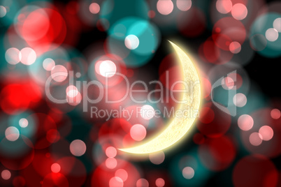 Composite image of crescent moon