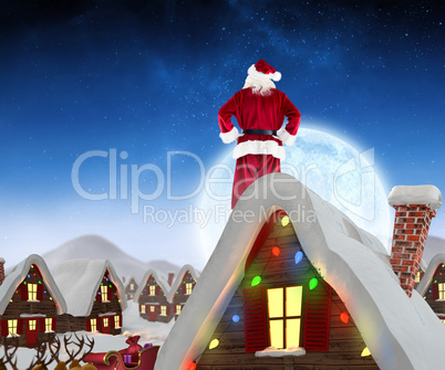 Composite image of santa claus