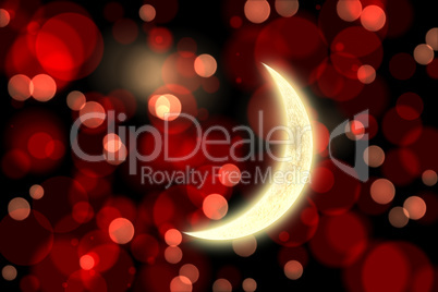 Composite image of crescent moon