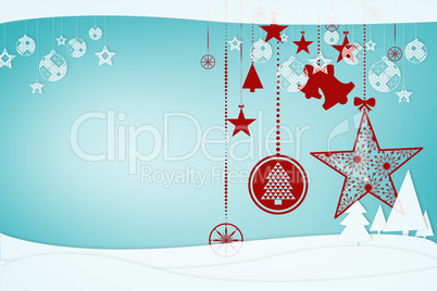 Composite image of christmas themed frame