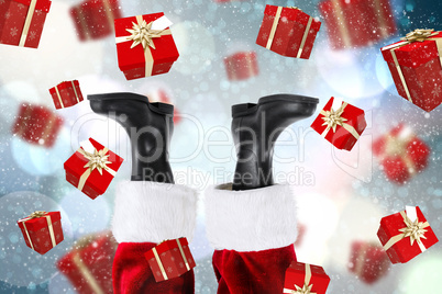 Composite image of santa claus boots