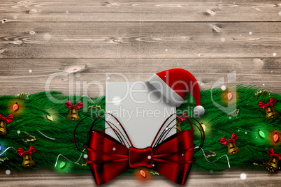 Composite image of fir branch christmas decoration garland