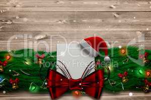 Composite image of fir branch christmas decoration garland