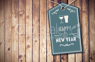 Composite image of banner saying happy new year