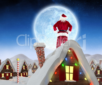 Composite image of santa claus