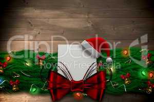 Composite image of fir branch christmas decoration garland