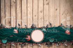 Composite image of fir branch christmas decoration garland