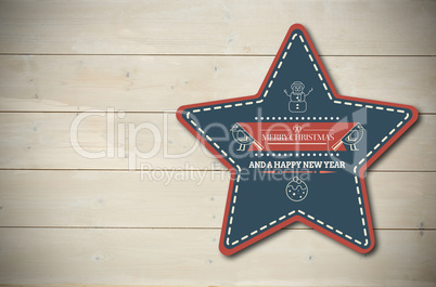 Composite image of banner and logo saying merry christmas