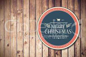 Composite image of banner and logo saying merry christmas