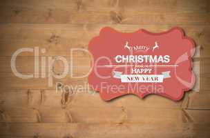 Composite image of banner and logo saying merry christmas