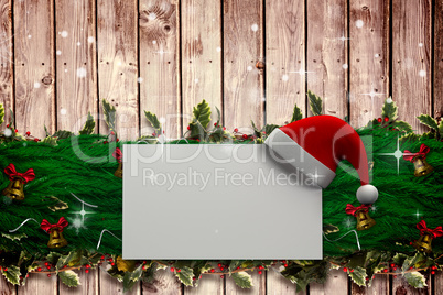 Composite image of fir branch christmas decoration garland