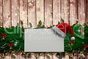 Composite image of fir branch christmas decoration garland