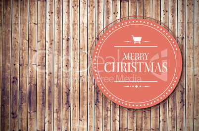 Composite image of banner and logo saying merry christmas