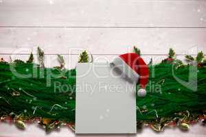 Composite image of fir branch christmas decoration garland