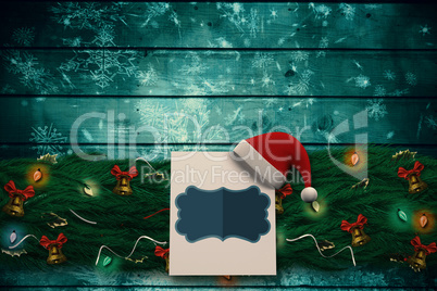 Composite image of fir branch christmas decoration garland