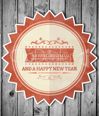 Composite image of banner and logo saying merry christmas