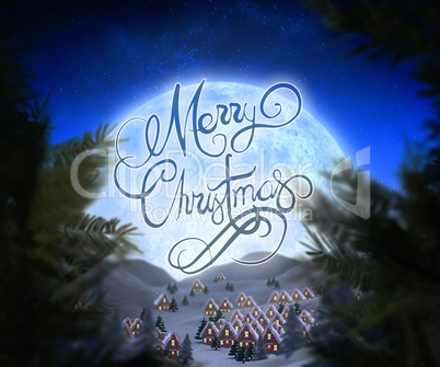 Composite image of merry christmas message